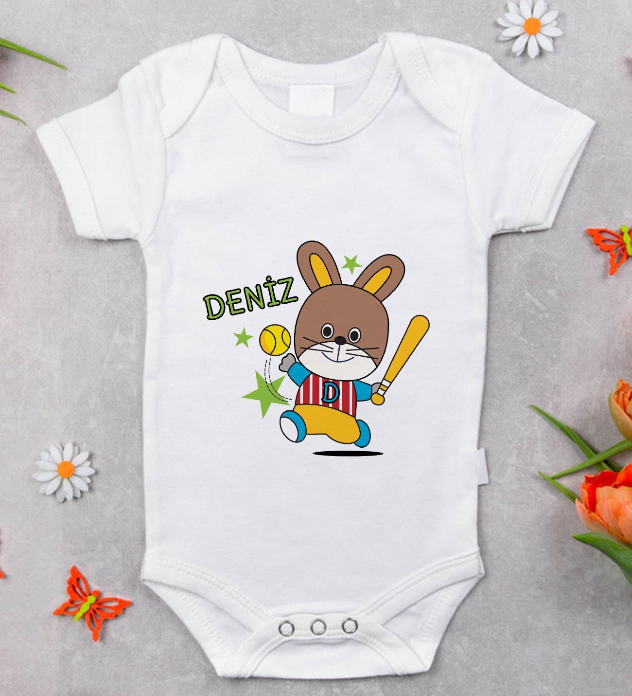 BK Kids İsimli Bebek Body Zıbın - Model 12