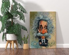 BK Home Albert Einstein Tasarımlı Kanvas Tablo 70x100cm-1