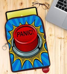 BK Gift Pop Art Tasarımlı Taşınabilir Koruyucu Tablet Kılıfı & Organizer Çanta - Bordo-16