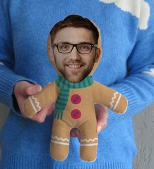 BK Gift Kişiye Özel Fotoğraflı Kurabiye Adam Kostümlü Erkek Bebek Yastık-1
