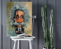 BK Home Albert Einstein Tasarımlı Kanvas Tablo 50x70cm-1