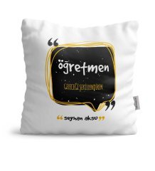 Kişiye Özel Öğretmen Anlamı Dekoratif Yastık - 3