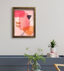 BK Gift Otel Odası Konseptli Doğal Masif Ahşap Çerçeveli Tablo 30x40cm-101