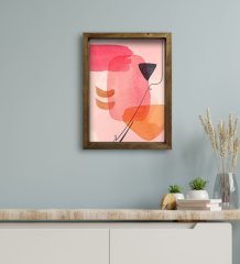 BK Gift Otel Odası Konseptli Doğal Masif Ahşap Çerçeveli Tablo 30x40cm-101