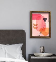 BK Gift Otel Odası Konseptli Doğal Masif Ahşap Çerçeveli Tablo 30x40cm-101