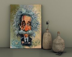 BK Home Albert Einstein Tasarımlı Kanvas Tablo 30x50cm-1