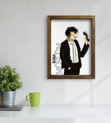 BK Home Müslüm Baba Tasarımlı Doğal Masif Ahşap Çerçeveli Tablo-2