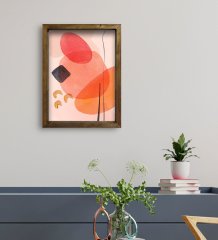 BK Gift Otel Odası Konseptli Doğal Masif Ahşap Çerçeveli Tablo 30x40cm-100