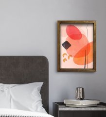 BK Gift Otel Odası Konseptli Doğal Masif Ahşap Çerçeveli Tablo 30x40cm-100