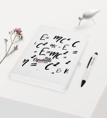 Kişiye Özel Fizik Öğretmeni Temalı Beyaz Defter Kalem Hediye Seti - 1