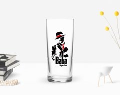 Kişiye Özel Renkli Baskılı Godfather Baba Tasarımlı Rakı Bardağı-18