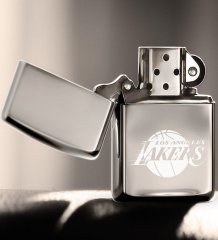 Los Angeles Lakers Silver Benzinli Metal Çakmak