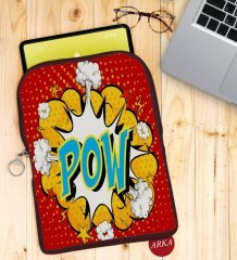 BK Gift Pop Art Tasarımlı Taşınabilir Koruyucu Tablet Kılıfı & Organizer Çanta - Bordo-13