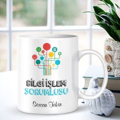 Kişiye Özel Mesleki Bilgi İşlem Sorumlusu Beyaz Kupa Bardak - 001