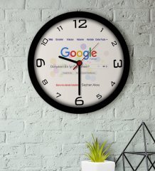 Kişiye Özel Google Dünyanın En İyi Öğretmeni Ahşap Duvar Saati
