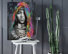 BK Home African Woman Tasarımlı Kanvas Tablo 50x70cm-1