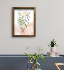 BK Gift Otel Odası Konseptli Doğal Masif Ahşap Çerçeveli Tablo 30x40cm-98