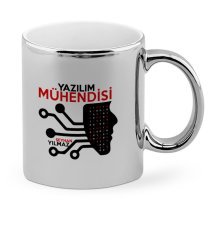Kişiye Özel Mesleki Yazılım Mühendisi Krom Kupa Bardak - 2