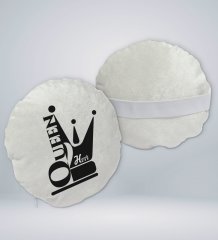 Kişiye Özel İsimli Queen Tasarımlı Yuvarlak Araç Koltuk Yastığı-1