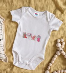 BK Kids Love Tasarımlı Beyaz Bebek Body Zıbın-2