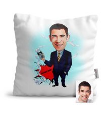 Kişiye Özel Bay Muhasebeci Karikatür Saten Yastık - 2