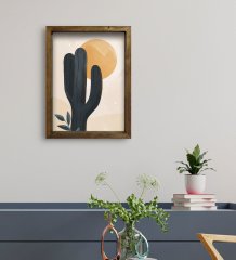 BK Gift Otel Odası Konseptli Doğal Masif Ahşap Çerçeveli Tablo 30x40cm-96