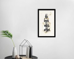 BK Home Coffee Tasarımlı Dekoratif Ahşap Siyah Çerçeveli Tablo-42