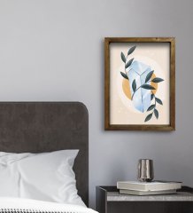 BK Gift Otel Odası Konseptli Doğal Masif Ahşap Çerçeveli Tablo 30x40cm-95