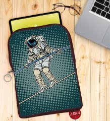 BK Gift Pop Art Tasarımlı Taşınabilir Koruyucu Tablet Kılıfı & Organizer Çanta - Bordo-9