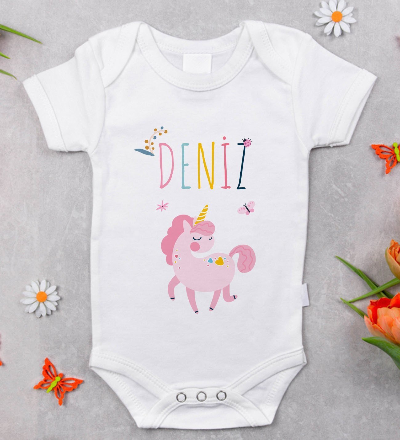 BK Kids İsimli Bebek Body Zıbın - Model 4