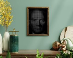 BK Home Atatürk Tasarımlı Doğal Masif Ahşap Çerçeveli Tablo 45x65cm-6