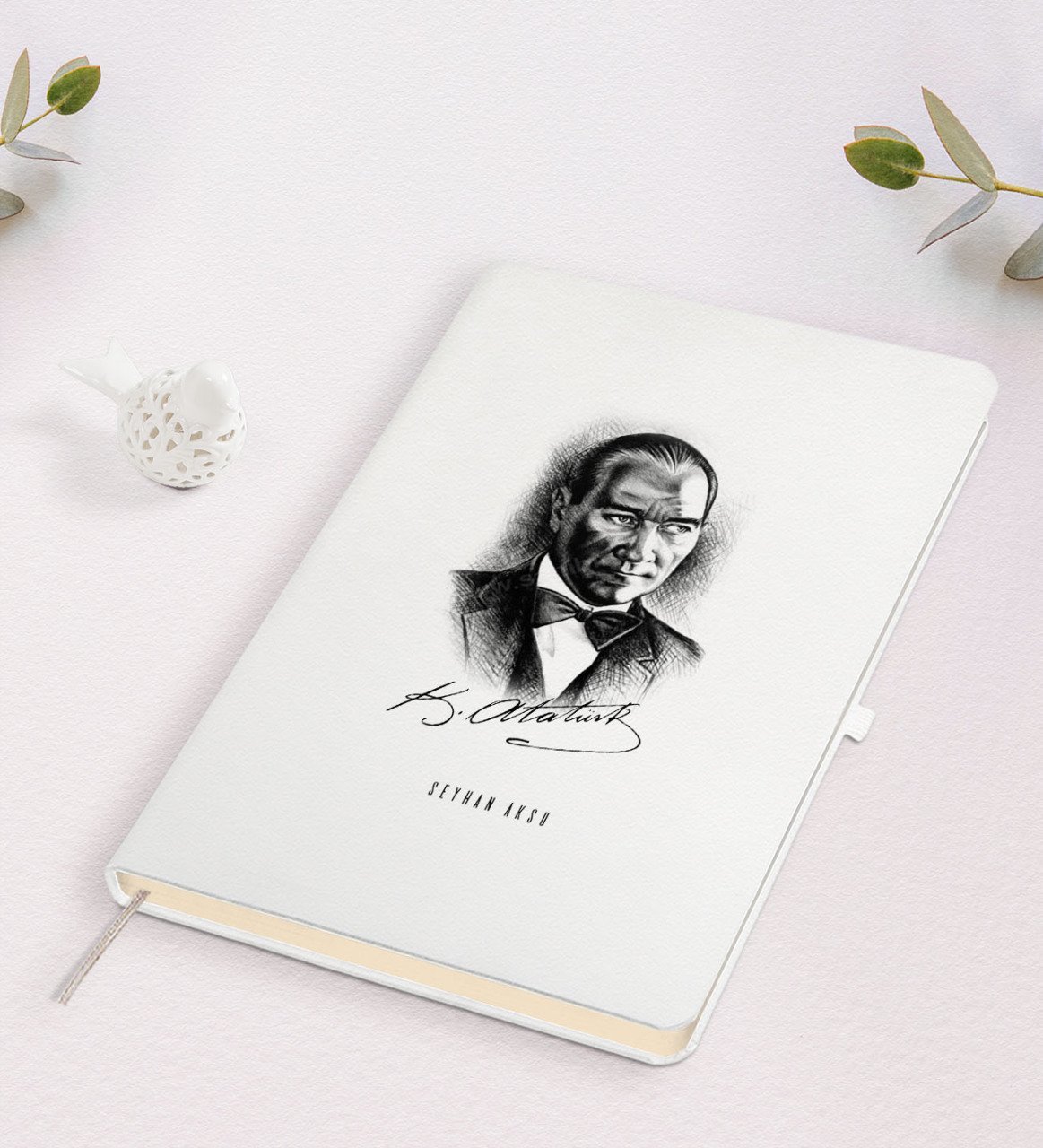 Kişiye Özel Atatürk Temalı Beyaz Defter-14