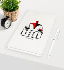 Kişiye Özel Avukat Temalı Beyaz Defter Kalem Seti - 4