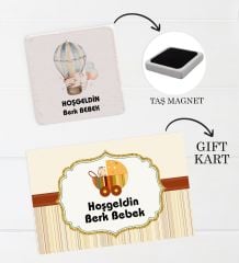 BK Kids Kişiye Özel Beyaz Yeni Doğan Hastane Çıkışı, Anneye Hediye, İsimli Nazar Kolye, 9 Parça Bebek Hediye Seti-3
