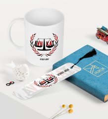 Kişiye Özel Avukat Temalı Kupa ve Kitap Ayracı Seti - 2