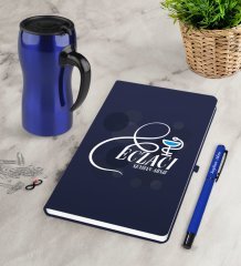 Kişiye Özel Eczacı Lacivert Defter Kalem Termos Mug Seti-7