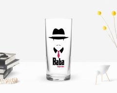 Kişiye Özel Renkli Baskılı Godfather Baba Tasarımlı Rakı Bardağı-11