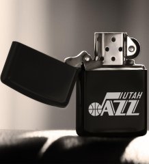 Utah Jazz Siyah Benzinli Metal Çakmak