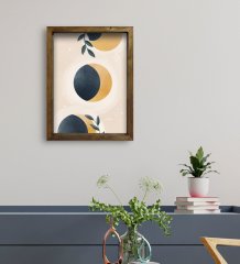 BK Gift Otel Odası Konseptli Doğal Masif Ahşap Çerçeveli Tablo 30x40cm-94