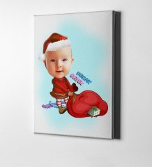 Kişiye Özel Bebek Karikatür Kanvas Tablo (50 x 70 cm.) 9