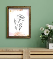 BK Gift Otel Odası Konseptli Doğal Masif Ahşap Çerçeveli Tablo 30x40cm-93