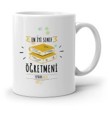 Kişiye Özel En İyi Sınıf Öğretmeni Beyaz Kupa Bardak - 6