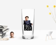 Kişiye Özel Renkli Baskılı Godfather Baba Karikatürlü Rakı Bardağı-8