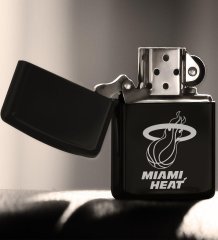 Miami Heat Siyah Benzinli Metal Çakmak