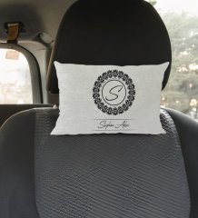 Kişiye Özel İsimli Dikdörtgen Araç Koltuk Yastığı-2