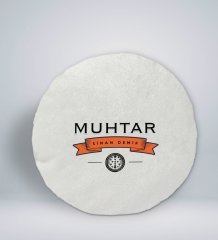 Kişiye Özel İsimli Muhtar Tasarımlı Yuvarlak Araç Koltuk Yastığı-2