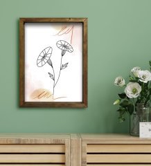 BK Gift Otel Odası Konseptli Doğal Masif Ahşap Çerçeveli Tablo 30x40cm-92