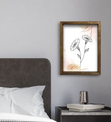 BK Gift Otel Odası Konseptli Doğal Masif Ahşap Çerçeveli Tablo 30x40cm-92