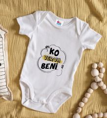 BK Kids Ko Verun Beni Tasarımlı Beyaz Bebek Body Zıbın-1