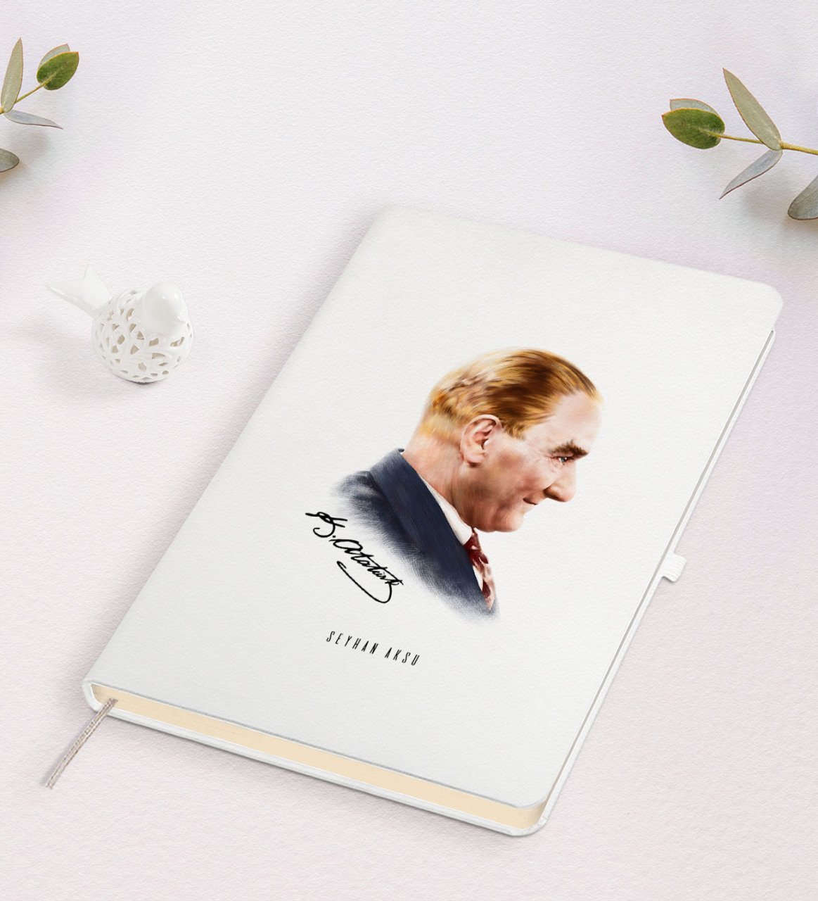 Kişiye Özel Atatürk Temalı Beyaz Defter-11